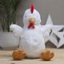 Jen The Plush Sitting Hen Soft Toy, thumbnail 2 of 3