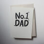 No.One Dad Fathers Day Card, thumbnail 2 of 8