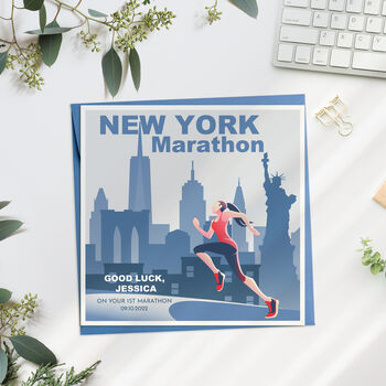 Personalised New York Marathon Card, 2 of 3