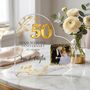Personalised 50th Anniversary Acrylic Heart Plaque, thumbnail 5 of 5