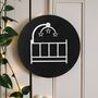 Baby Room Cot Door Sign With Raised Design, thumbnail 1 of 6