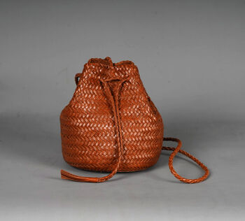 Woven Leather Cross Body Bag, 10 of 11