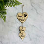 Personalised Dogs Leave Paw Prints Wooden Plaque, thumbnail 1 of 4