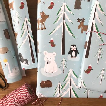 Forest Animals Christmas Wrapping Paper, 7 of 12