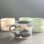 Abstract Splash Medium 300ml Coffee Mug In Cream, Black Or Turquoise, thumbnail 2 of 12