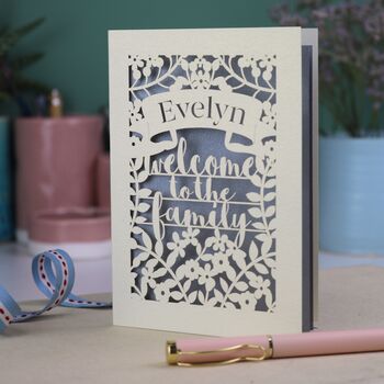 Personalised Papercut Adoption Card, 5 of 5