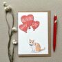 Ginger And White Cat Happy Valentine's Card, thumbnail 1 of 2