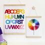 Alphabet Overlapping Rainbow Children's Print, thumbnail 2 of 5
