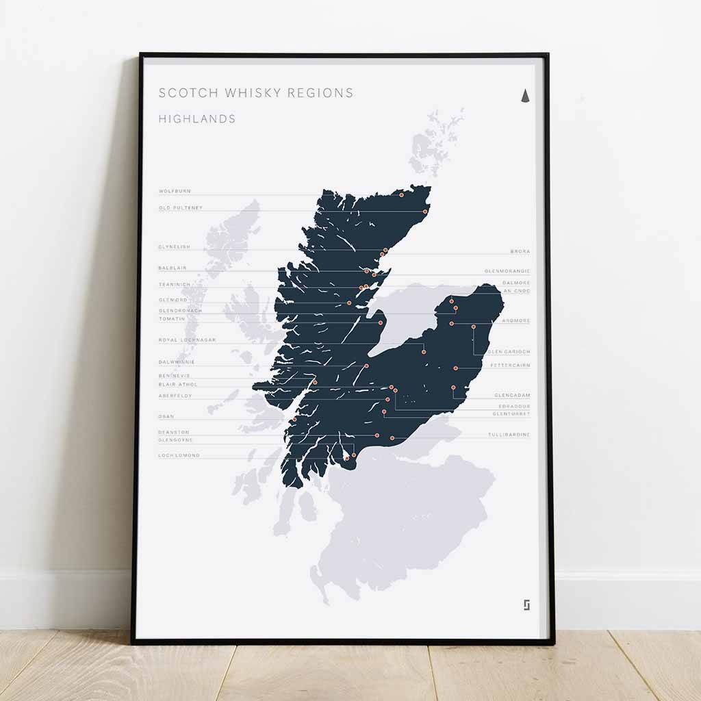 Highland Distilleries Map