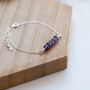 Sterling Silver Amethyst Gemstone Bracelet, thumbnail 1 of 5