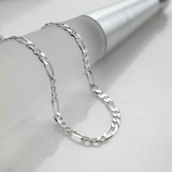 Sterling Silver Figaro Chain Necklace, 5 of 6