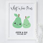 Personalised Fine Pear Wedding Print, thumbnail 2 of 6