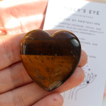 Tiger's Eye Polished Heart For Strength And Confidence, 4 of 8