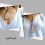 Ceramic Pendant Necklace Handmade Small Gifts For Her Adjustable Length, thumbnail 3 of 12