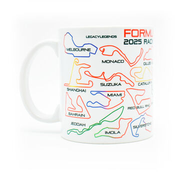 Grand Prix 2025 Circuits White Edition Mug, 5 of 5