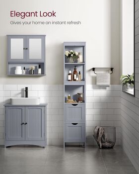 High Cabinet Bathroom Storage Removable Drawers, 6 of 12