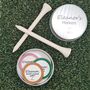 Set Of Three Personalised Golf Ball Markers In A Personalised Tin, thumbnail 3 of 7