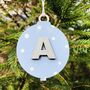 Alphabet Letter Bauble Christmas Tree Decoration, thumbnail 2 of 8
