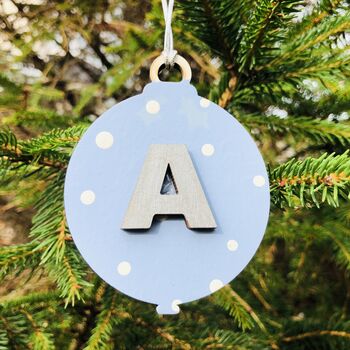 Alphabet Letter Bauble Christmas Tree Decoration, 2 of 8