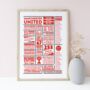 Manchester United Personalised Facts Print, thumbnail 1 of 2