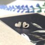 Sterling Silver Mini Mismatched Heart Earrings, thumbnail 2 of 10