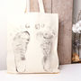 'Baby Steps' Tote Bag Standing Feet, thumbnail 1 of 5