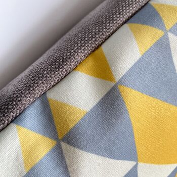 Geometric Yellow And Grey Cushion Cover, 3 of 7