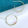 18ct Gold Rainbow Hoop Earrings, thumbnail 2 of 7