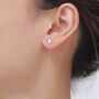 Sterling Silver Delicate Heart Threader Earrings With Spiral Chains, thumbnail 4 of 11