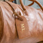 Faux Leather Barrel Bag With Personalised Luggage Tag, thumbnail 1 of 10