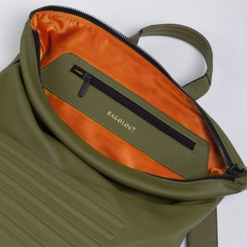 Brockley Leather Unisex Backpack, 7 of 11