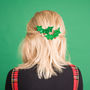 Christmas Holly Hair Clips, thumbnail 1 of 4