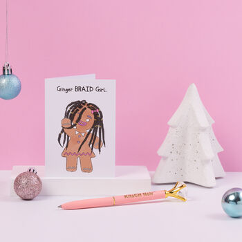Six Pack Mini Ginger Braids And Dreads Christmas Cards, 2 of 3
