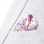 Silk Pocket Square Hand Painted Tiny Blooms, thumbnail 1 of 2