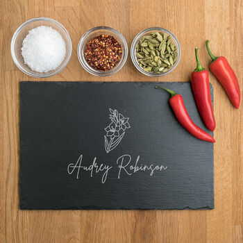 Personalised Birth Flower Cake Board Gift For Wife Friends, 8 of 12