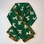 Green Poodle Print Silky Scarf, thumbnail 2 of 4