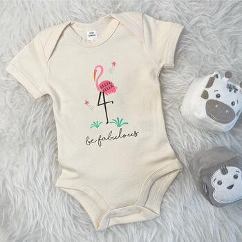 Flamingo Be Fabulous Jungle Babygrow, 3 of 7