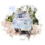 Vw Campervan Personalised Print, thumbnail 1 of 10