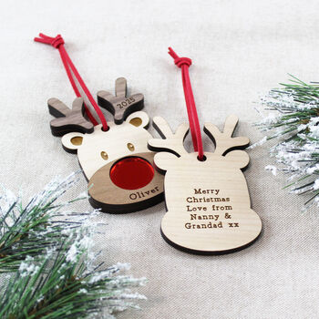 Personalised Christmas Reindeer Decoration, 6 of 8
