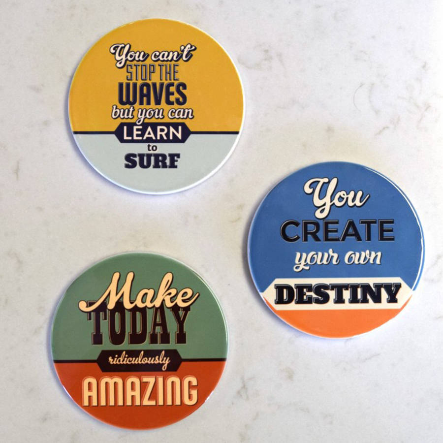 inspirational sayings ceramic drinks coasters by pushka home ...