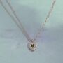 Peridot Heart Charm Double Chain Necklace, thumbnail 9 of 10