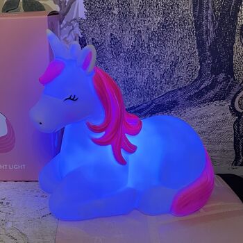 Colour Changing Rechargeable Unicorn Night Light, 2 of 4