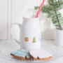 Personalised Christmas Cookie Milk Jug Mug With Straw, thumbnail 5 of 9