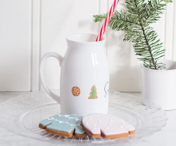 Personalised Christmas Cookie Milk Jug Mug With Straw, 5 of 9