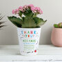Personalised Thank You Teacher Ceramic Pot, thumbnail 2 of 4