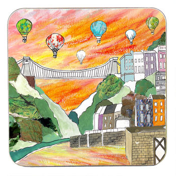 Clifton Balloons Sunset Bristol Coaster, 2 of 2