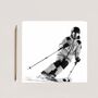 Skiing – Hand Drawn Winter Sport Greeting Card Illustration, thumbnail 3 of 6