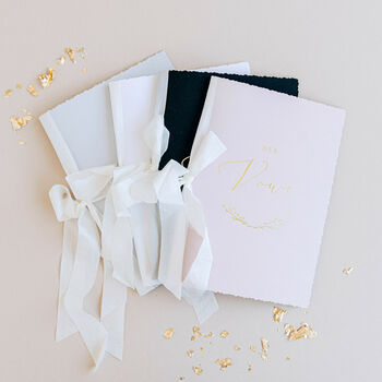 His And Her Gold Foil Vow Books, 3 of 6
