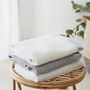 Luxury 100% Organic Large Baby Blanket White And Grey, thumbnail 3 of 6