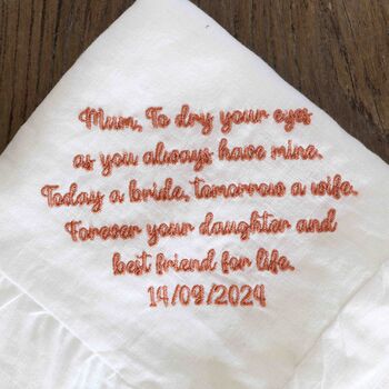 Personalised Hand Writing Cotton Handkerchief Gift, 5 of 8